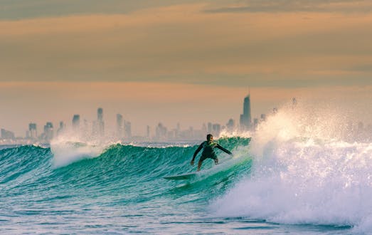 Imagem de um surfista Australiano